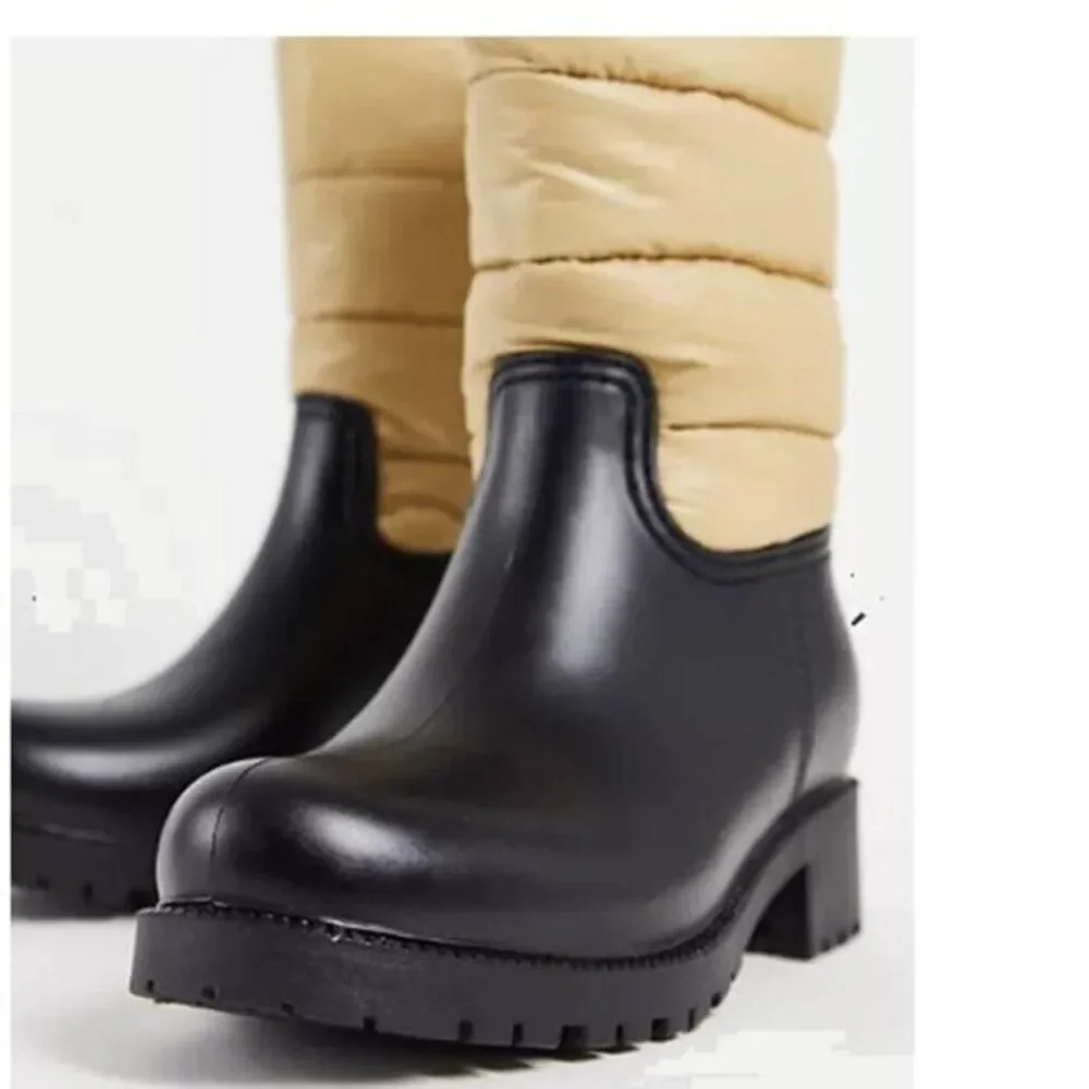Truffle Women's Chunky Puffer Winter Boots Faux Leather Winter Quilted Size7 $89